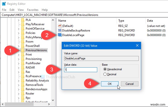 Windows 10でバックアップから以前のバージョンのファイルを復元できないようにする方法