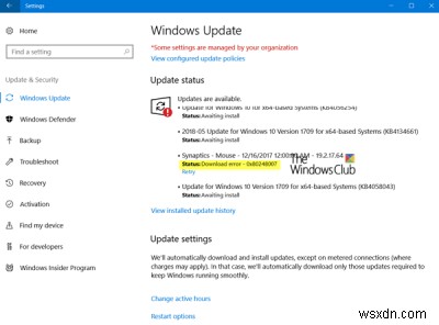 Windows Updateのダウンロード・インストール中にエラー0x80240017が発生する原因と対処法