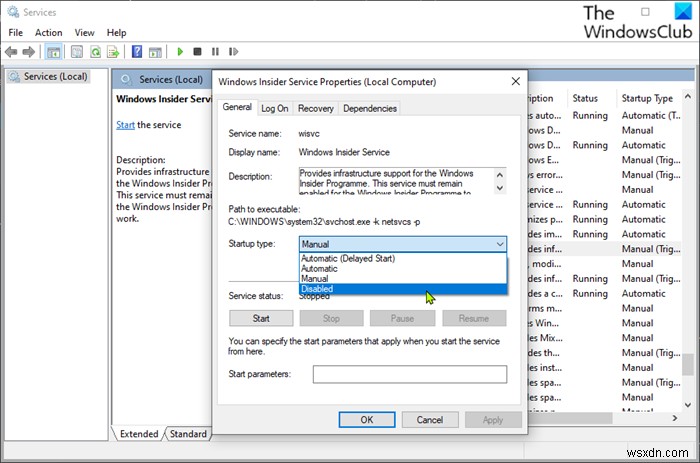 Windows 10でWindows Insider Service(wisvc)を無効にする3つの方法