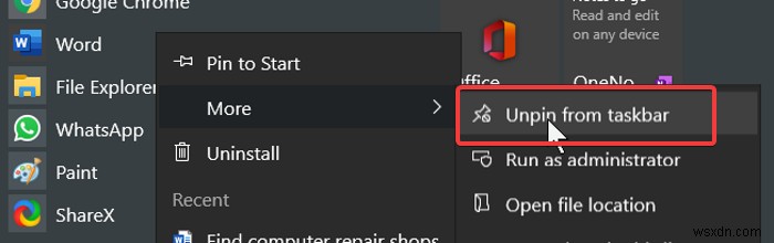 Windows 11/10のタスクバーとスタートメニューにアプリをピン留め・解除する方法