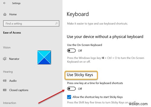 Windows 11/10でセカンダリシフト文字ロックをオン・オフ切り替える3つの方法