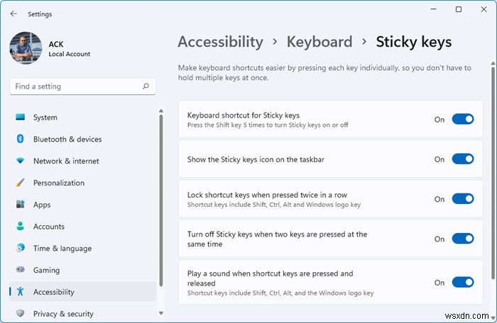 Windows 11/10でセカンダリシフト文字ロックをオン・オフ切り替える3つの方法