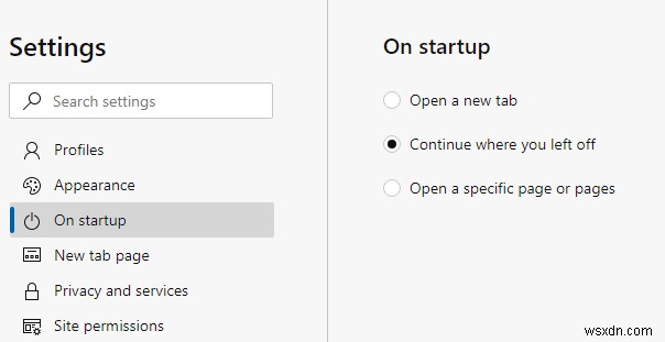 前回のタブを復元してMicrosoft Edgeを起動する方法