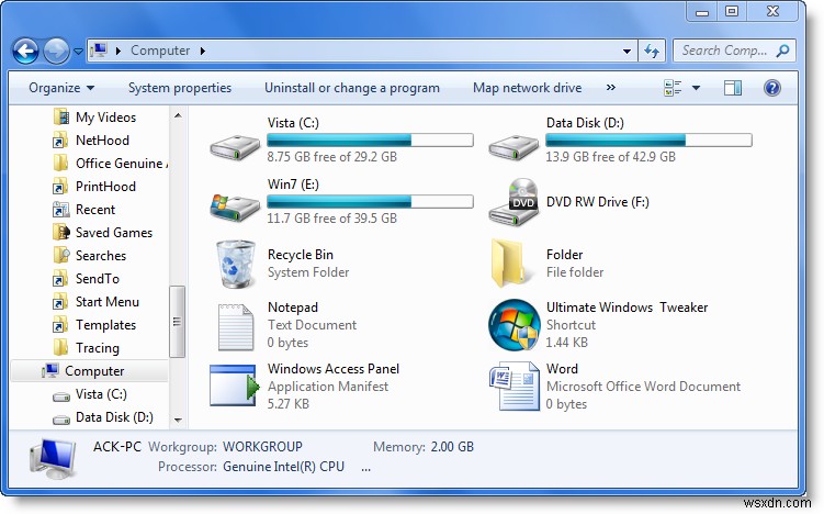 Windows 10の「PC」フォルダーにファイル・フォルダー・プログラムを表示する方法