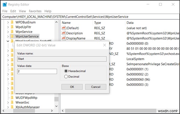 Windowsプッシュ通知ユーザーサービスが動作しなくなったときの対処法