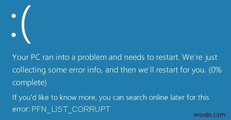 Windows 11/10でPFN_LIST_CORRUPTブルースクリーンエラーを解決する方法