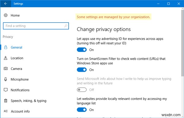 Windows 11/10で「一部の設定は組織によって管理されています」と表示される原因と解決策