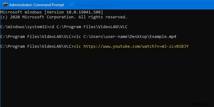 コマンドプロンプトからVLCメディアプレイヤーで動画を再生する方法【ローカルファイル・YouTube両対応】