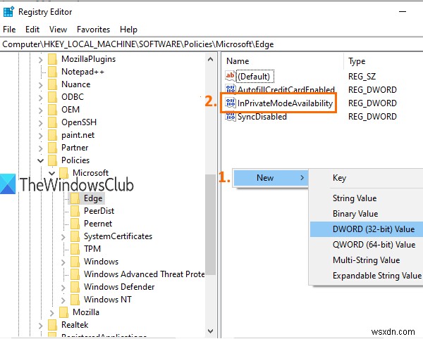 Microsoft Edgeを常にInPrivateモードで起動する方法【レジストリ設定】