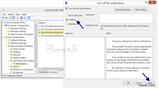 Windows 10でライブタイル通知を無効化・有効化し、履歴をクリアする方法