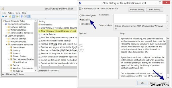 Windows 10でライブタイル通知を無効化・有効化し、履歴をクリアする方法