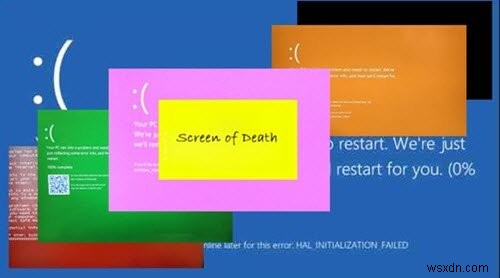 紫・茶・黄・オレンジ・赤など、さまざまな「死の画面」の種類と原因を徹底解説