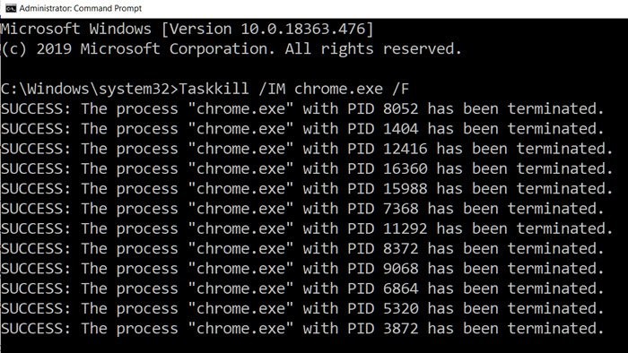 Windows 11/10でコマンドラインを使ってプロセスを強制終了する方法