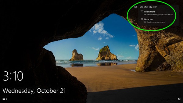 【Windows 11/10】スポットライトの「Like what you see」オプションを有効にする方法