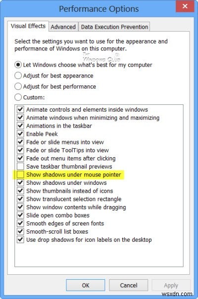 Windows 11/10でマウスポインターの影(シャドウ)を有効・無効にする方法