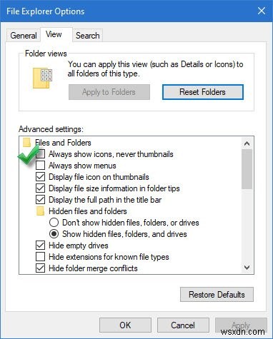 Windows 11/10のファイルエクスプローラーでサムネイルプレビューを有効・無効にする方法
