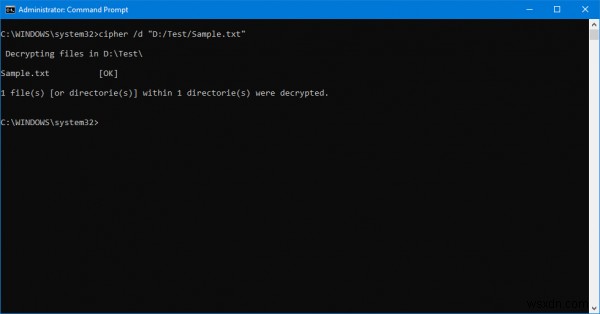 Windows 11/10でEFS暗号化ファイルとフォルダを復号化する2つの方法