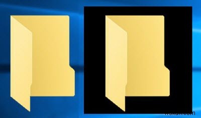 Windows 11/10でフォルダアイコンの背後に黒い背景が表示される原因と対処法