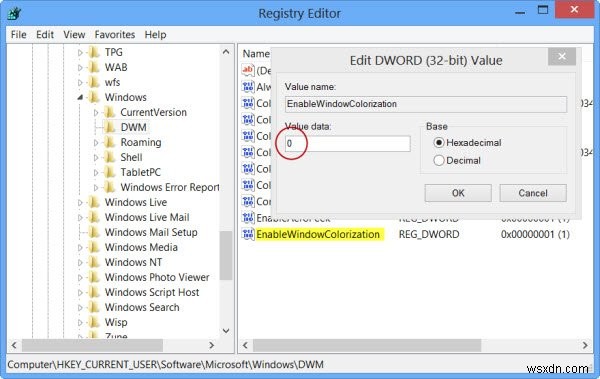 Windows 11/10でウィンドウの境界線とタスクバーに異なる色を設定する方法