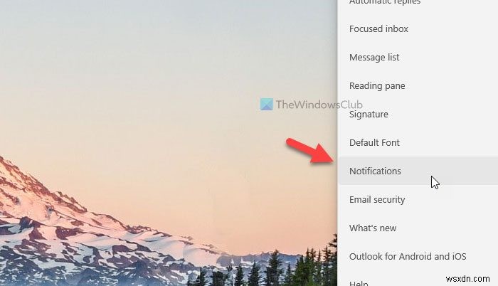 Windows 11/10のメールアプリでメール通知をオン・オフにする方法