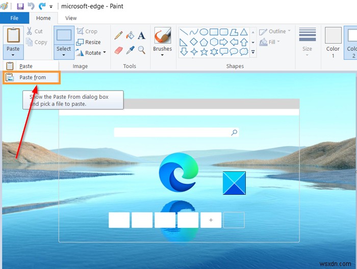 Microsoftペイントでスクリーンショットに透過画像を追加してウォーターマークを作る方法