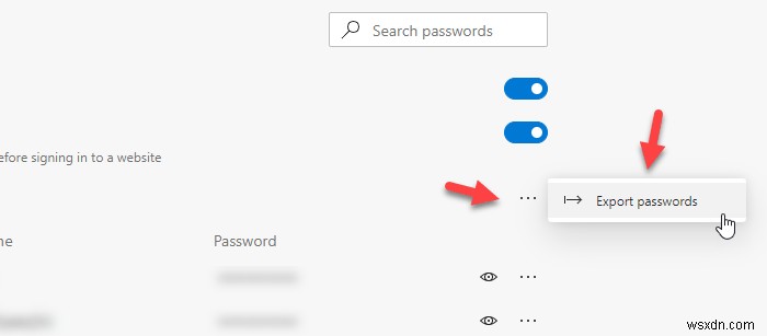 Microsoft Edgeで保存したパスワードをインポート・エクスポートする方法