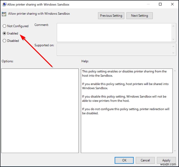 Windows 10のWindowsサンドボックスでプリンター共有を有効または無効にする方法