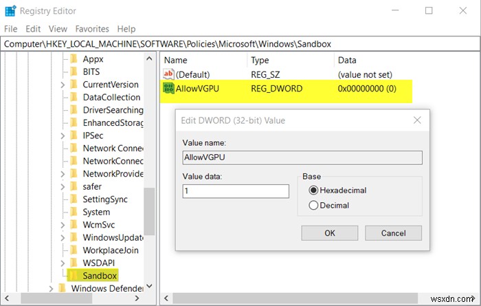 Windows 10のWindowsサンドボックスで仮想GPU（vGPU）共有を有効または無効にする方法