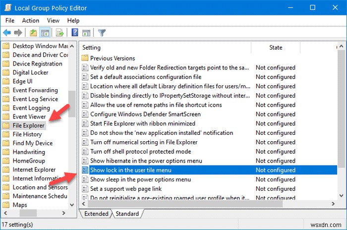 Windows 10のスタートメニューから「ロック」オプションを表示・非表示にする3つの方法