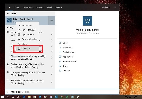 Windows 11/10でMixed Reality Portalをアンインストールする4つの方法