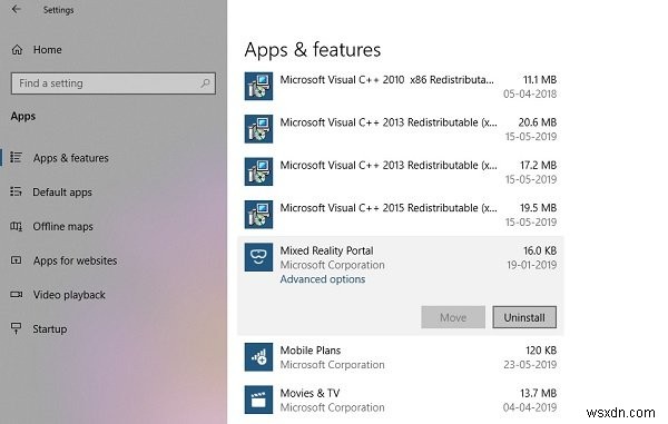 Windows 11/10でMixed Reality Portalをアンインストールする4つの方法
