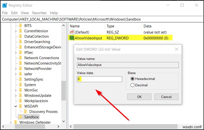 Windowsサンドボックスでビデオ入力を有効/無効にする2つの方法