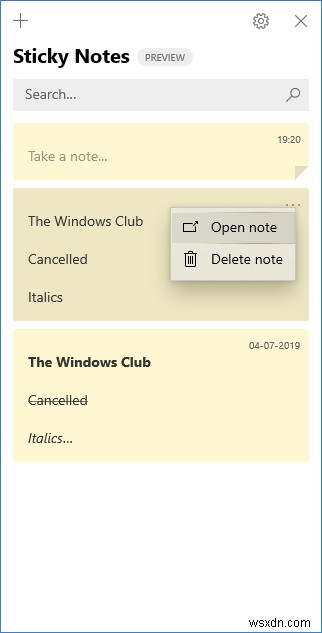 【Windows 10】誤って閉じた付箋(Sticky Notes)をもう一度開く方法