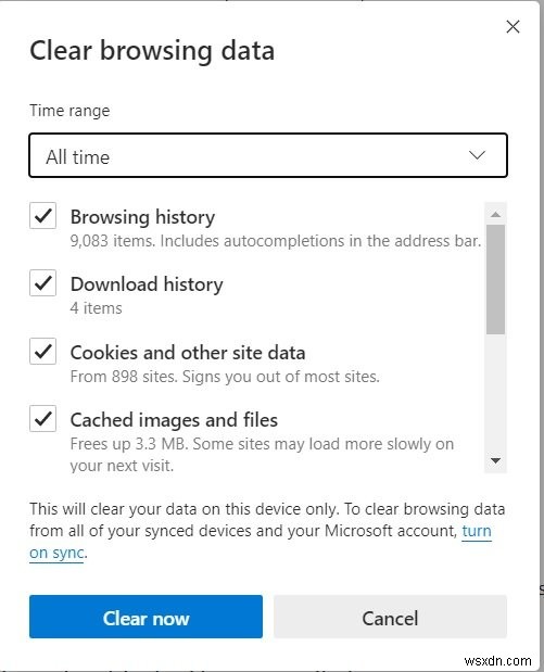 Edge Chromiumを使って旧Edge(Legacy)の閲覧データを消去する方法