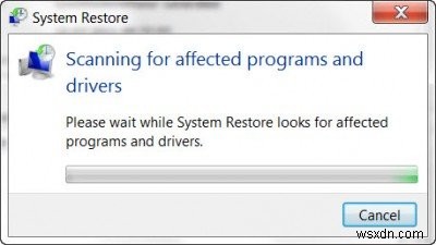システムの復元後に影響を受けるプログラムやファイルを事前に確認する方法