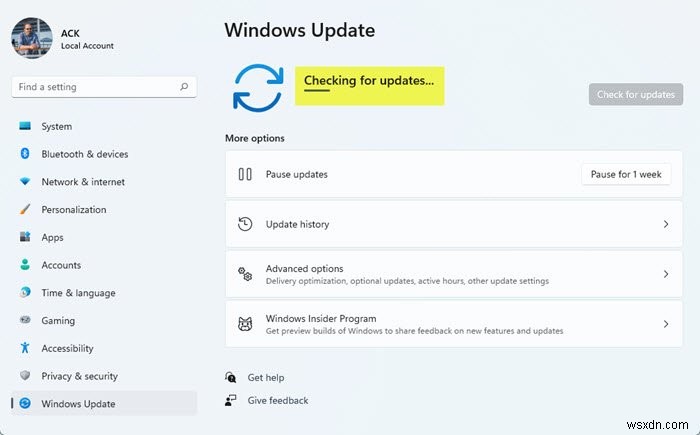 Windows 11/10で「更新プログラムをチェックしています」から進まないときの対処法