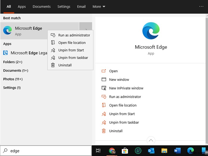Windows 10でMicrosoft Edge(Chromium版)をアンインストールする5つの方法
