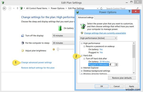 Windows 11/10でハードディスクがスリープしないようにする方法