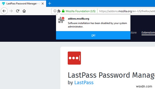 グループポリシーまたはレジストリエディターを使ってFirefoxへのアドオンインストールを無効にする方法