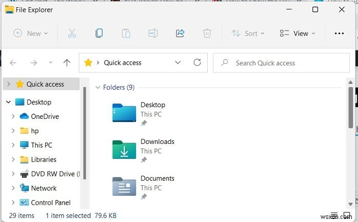 Windows 11/10でファイルエクスプローラーを「クイックアクセス」ではなく「PC」で開く設定方法