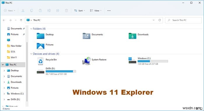 Windows 11/10でファイルエクスプローラーを「クイックアクセス」ではなく「PC」で開く設定方法