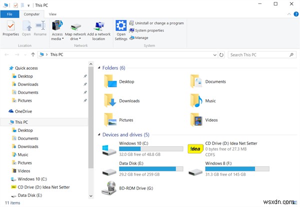 Windows 11/10でファイルエクスプローラーを「クイックアクセス」ではなく「PC」で開く設定方法