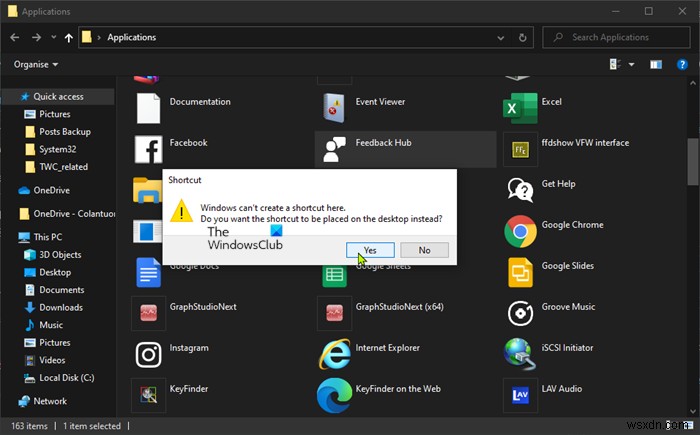 Windows 11/10でMicrosoft StoreのUWPアプリのデスクトップショートカットを作成する方法