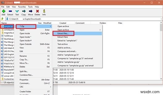Windows 11/10でTAR.GZ・TGZ・GZファイルを解凍・展開する方法