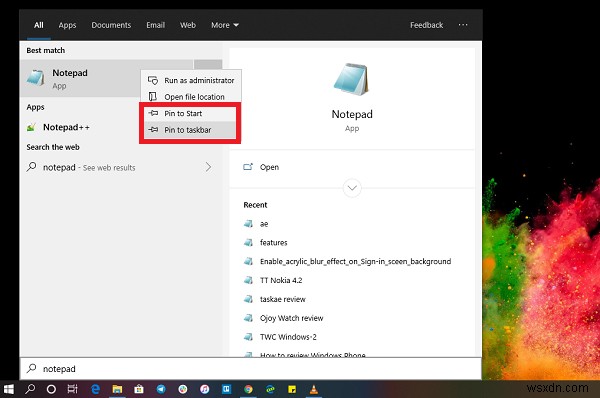 Windows 11/10のデスクトップやタスクバーに付箋・メモ帳を配置する方法