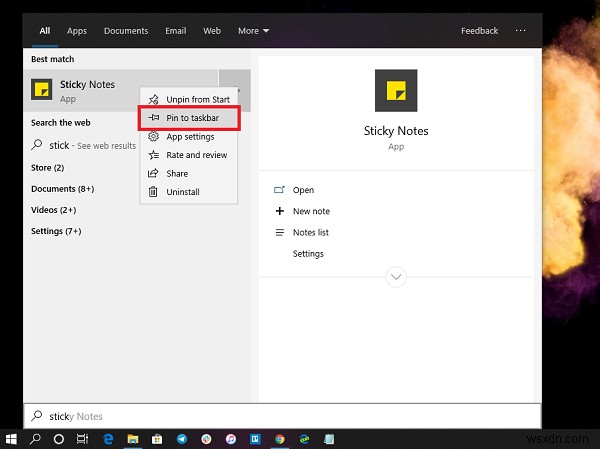 Windows 11/10のデスクトップやタスクバーに付箋・メモ帳を配置する方法