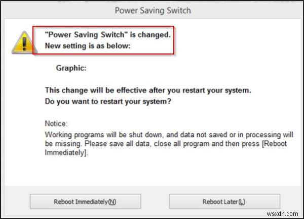 Windows 11/10で「省電力スイッチが変更されました」と表示される問題の解決方法