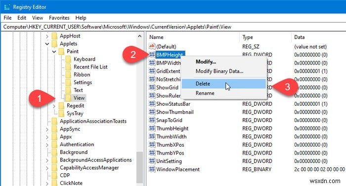 Windows 10でMicrosoftペイントの設定(位置・解像度・サイズ)をデフォルトにリセットする方法