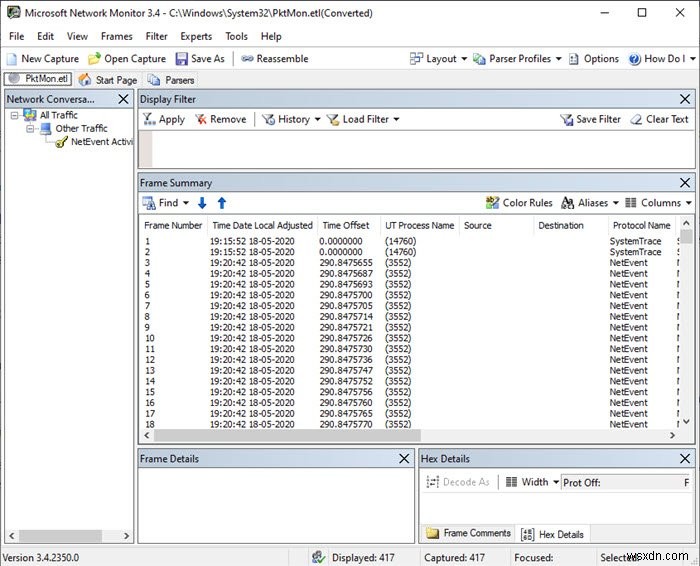Windows 10標準搭載のネットワークスニファーツール「PktMon.exe」の使い方