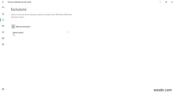 Windows Defender セキュリティセンターで隔離されたファイルと除外設定を管理する方法